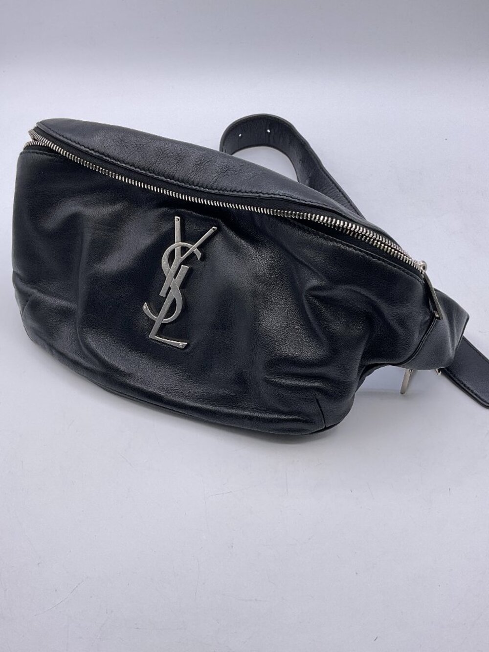 Saint Laurent YSL Classic Monogram Belt Bag Black Leather